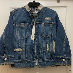Allen B Rhinestone embellished jean jacket NWT